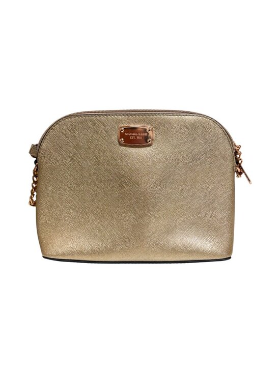 Michael Kors Handbags - Michael Kors Gold Dome Crossbody Bag